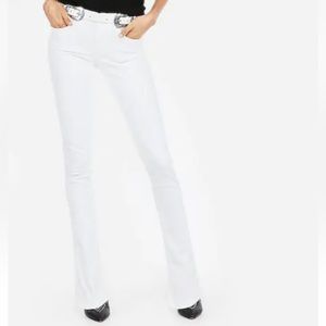 White Express Mid Rise Skyscraper Jeans -  slight flare -  size: 12 Long